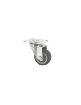 Ruota PIVOTANTE PER MOBILI IN GOMMA NON MACCHIANTE DIAMETRO 30 MM CARICO 15KG - S12LUX30