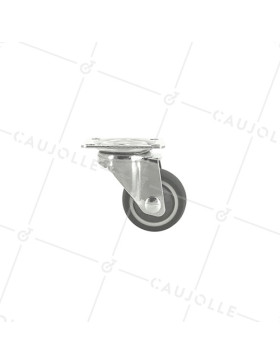 Ruota PIVOTANTE PER ARREDAMENTO IN GOMMA MORBIDA DIAMETRO 37MM - S12LUX40