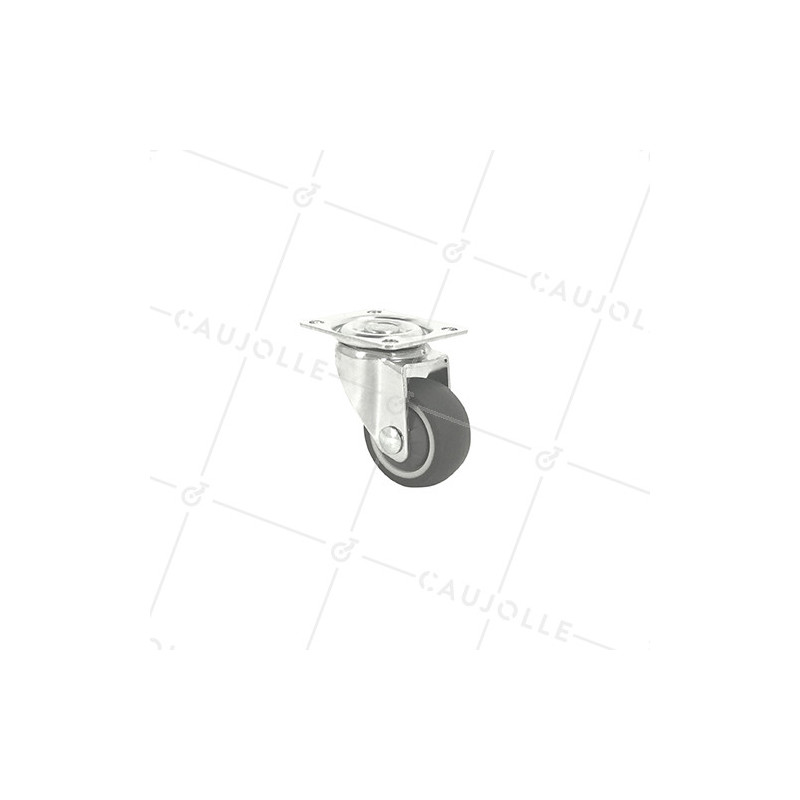 Ruota PIVOTANTE PER ARREDAMENTO IN GOMMA MORBIDA DIAMETRO 37MM - S12LUX40