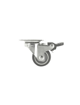 Ruota PIVOTANTE A FRENO PER MOBILI IN GOMMA SOFFICE DIAMETRO 37MM `- S12LUX40AF