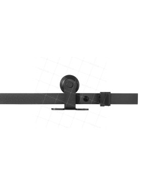 KIT COMPLETO A GALANDAGE PER PORTA SCORREVOLE SOSPESA CON FISSAGGIO DISCRETO LUNGHEZZA 2.44 M CARICO 100KG - KIT BLACK SLIDE UP 70 MM • Caujolle