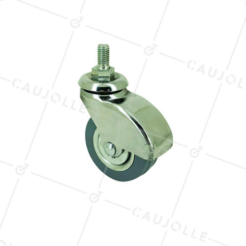 Ruota A RROTTURA FILETTATA DI 8MM SU Cuscinetto A SFERE DIAMETRO 50MM CARICO 50 KG - S46TF • Caujolle