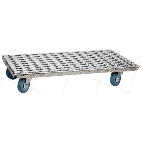PLATTO IN ALLUMINIO A Ruote PER ESTERNO 58x38 CM CARICO 180 KG • Caujolle