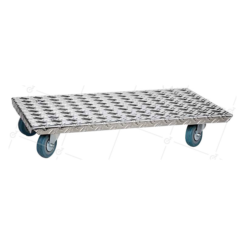 PLATTO IN ALLUMINIO A Ruote PER ESTERNO 58x38 CM CARICO 180 KG