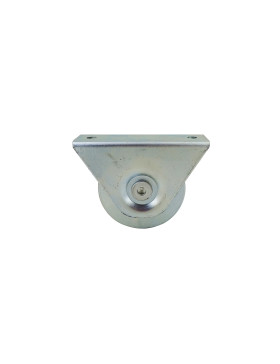Ruota DI PORTA CON SUPPORTO DA VITARE O SALDARE DIAMETRO 80 MM PER RAIL TONDO DI 16 MM CARICO 300 KG - MTSPGR80A