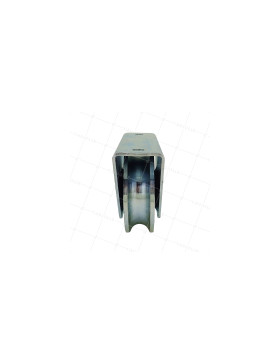 Ruota DI PORTA CON SUPPORTO DA VITARE O SALDARE DIAMETRO 80 MM PER RAIL TONDO DI 16 MM CARICO 300 KG - MTSPGR80A