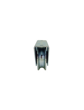 Ruota DI PORTA CON SUPPORTO DA VITARE O SALDARE DIAMETRO 80 MM PER RAIL TONDO DI 16 MM CARICO 300 KG - MTSPGR80A