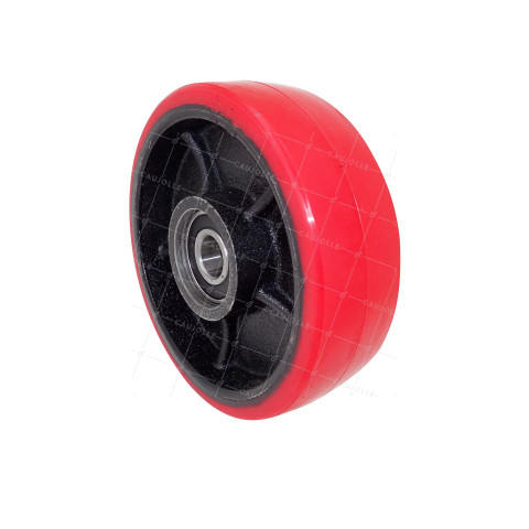 Ruota PER TRANSPALLET EXTRAPIATTO DIAMETRO 160 MM CARICO 300 KG ASSE 20MM SFERE - Ruota TRANSPAL 160 SURB • Caujolle