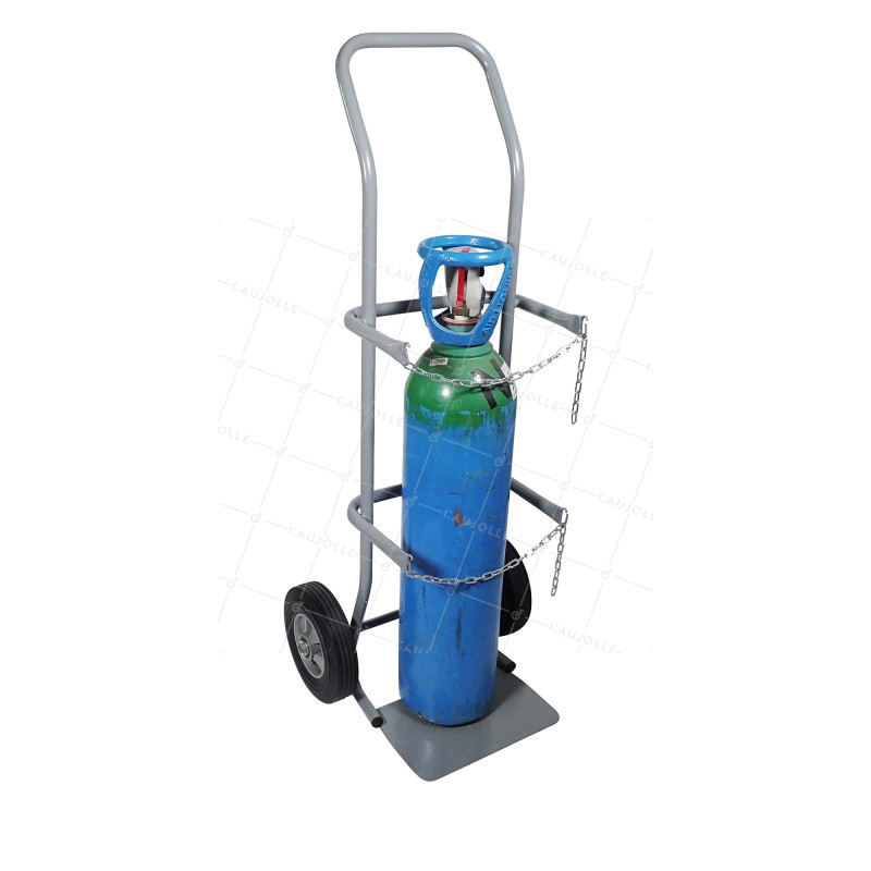 DIABLE PORTE-BOUTEILLE DE GAZ GRIS ANTHRACITE CHARGE 200 KG