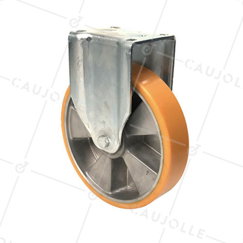 Ruota FISSA POLIURETANO RINFORZATO RIM ALUMINIO DIAMETRO 250 MM CARICO 1000KG - S79AR 250 • Caujolle