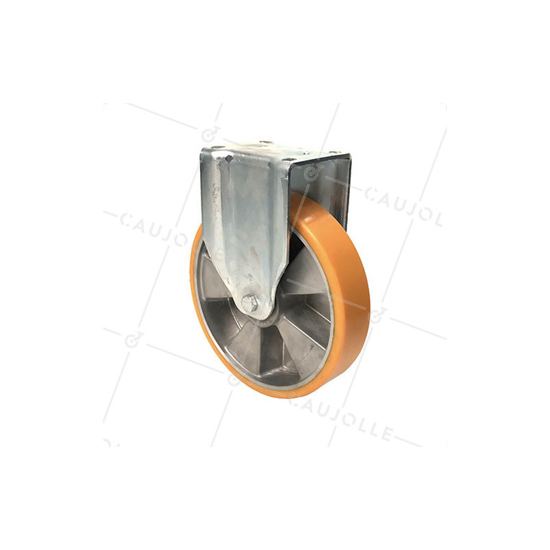 Ruota FISSA POLIURETANO RINFORZATO RIM ALUMINIO DIAMETRO 250 MM CARICO 1000KG - S79AR 250