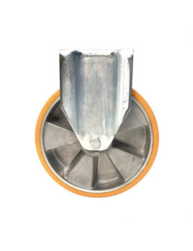 Ruota FISSA POLIURETANO RINFORZATO RIM ALUMINIO DIAMETRO 250 MM CARICO 1000KG - S79AR 250