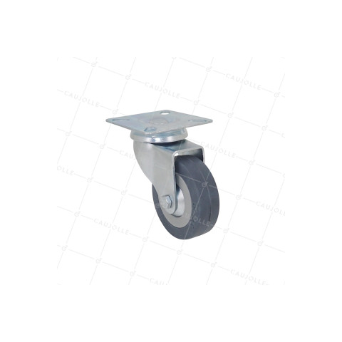 Ruota DI COLLETTIVITÀ IN GOMMA FLESSIBILE NON MACCHIO DIAMETRO 65 MM CARICO 35 KG - S14 65 • Caujolle