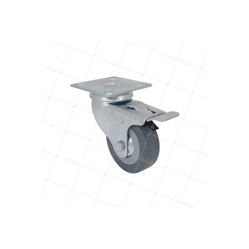 Ruota DI COLLETTIVITÀ CON FRENATURA IN GOMMA SOFT NON MACCHIANTE DIAMETRO 65 MM CARICO 35 KG - S14 65AF