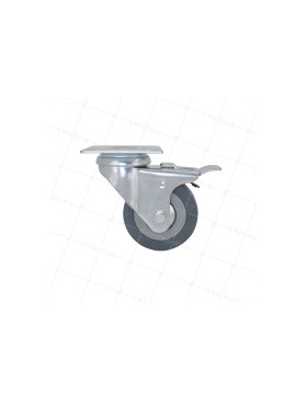 Ruota DI COLLETTIVITÀ CON FRENATURA IN GOMMA SOFT NON MACCHIANTE DIAMETRO 65 MM CARICO 35 KG - S14 65AF