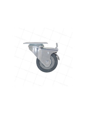 Ruota DI COLLETTIVITÀ CON FRENATURA IN GOMMA SOFT NON MACCHIANTE DIAMETRO 65 MM CARICO 35 KG - S14 65AF