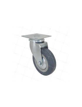 Ruota DI COLLETTIVITÀ IN GOMMA MORBIDA NON MACCHIANTE DIAMETRO 100 MM CARICO 45 KG - S14 100 • Caujolle