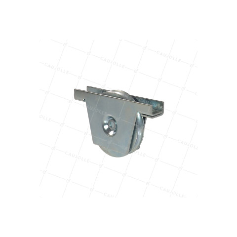 Ruota DI PORTA A INCASSO CON Gola TONDA DIAMETRO 120 MM PER RAIL TONDO DI 16 MM CARICO 400 KG - MTSPE GR120 • Caujolle