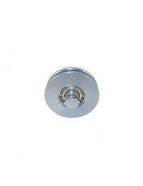 Ruota DI PORTA STRETTA QUADRATA DIAMETRO 90 MM PER RAIL QUADRATO DI 10 MM CARICO 350 KG ASSE 14 MM - GAGC90