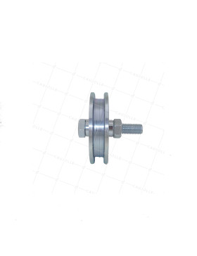 Ruota DI PORTA STRETTA QUADRATA DIAMETRO 90 MM PER RAIL QUADRATO DI 10 MM CARICO 350 KG ASSE 14 MM - GAGC90