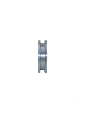 Ruota DI PORTA STRETTA QUADRATA DIAMETRO 90 MM PER RAIL QUADRATO DI 10 MM CARICO 350 KG ASSE 14 MM - GAGC90