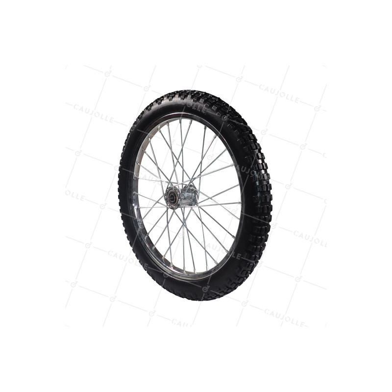 Ruota PER Rimorchio BICI 20'' INDESTRUTTIBILE CON RAGGI IN METALLO DIAMETRO 530MM ASSE 15 MM - S5000T INC