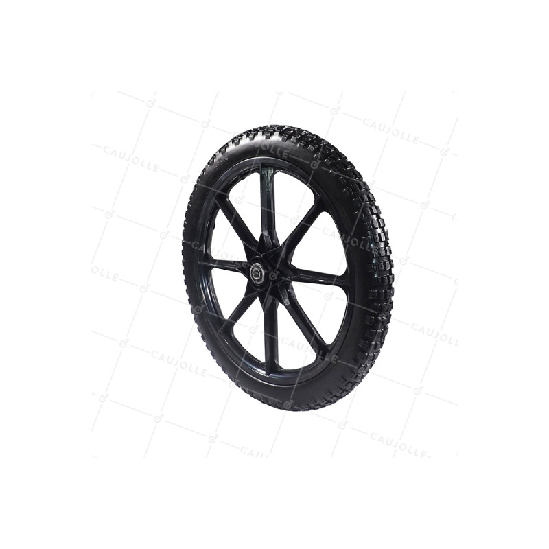 Ruota PER Rimorchio PER BICI 20" INDESTRUCTIBILE CERCHIO IN PLASTICA DIAMETRO 530MM ASSE 15MM - S5000P INC