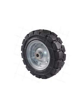 Ruota DI TARMAC SOFFICE CERCHIO IN ACCIAIO DIAMETRO 385 MM CARICO 1050 KG ASSE 25 MM - S2800C377X118 RB25 • Caujolle