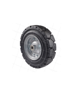Ruota DI TARMAC SOUPLE JANTE TÔLE DIAMETRO 400 MM CARICO 950 KG ASSE 25 MM - S2800C406X104 RB25 • Caujolle