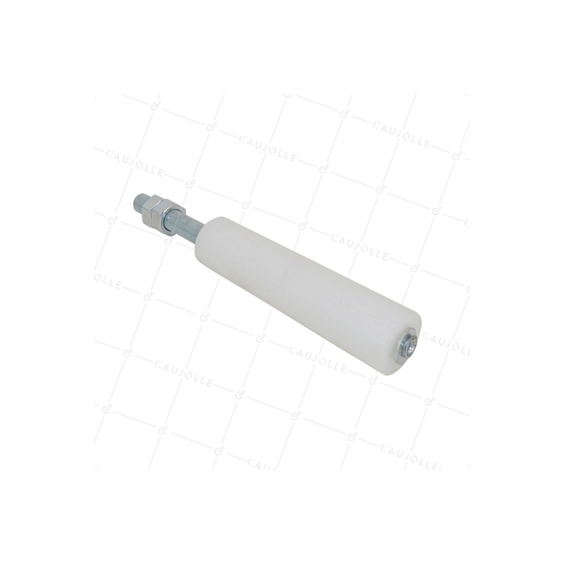 Rullo di guida GUIDA IN NYLON PER PORTA SCORREVOLE DIAMETRO 35 MM LUNGHEZZA 150 MM CON BOLT DI 16 MM - OL35/150