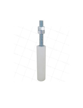 Rullo di guida GUIDA IN NYLON PER PORTA SCORREVOLE DIAMETRO 35 MM LUNGHEZZA 150 MM CON BOLT DI 16 MM - OL35/150
