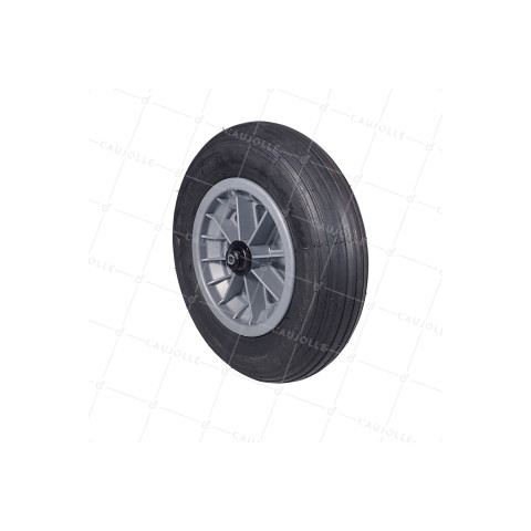 Ruota DI CARRETTO GONFIATA DIAMETRO 360 MM CARICO 150 KG PER ASSE DI 10 MM - S1006P 3.50/8 L10-100 • Caujolle