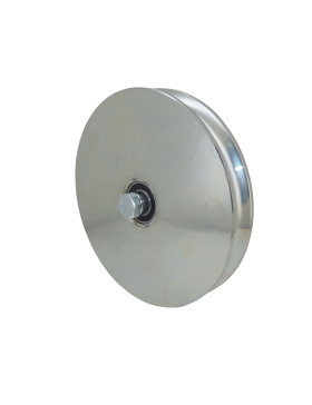 Ruota DEL PORTONE SCORREVOLE A Gola TONDA DIAMETRO 200 MM PER RAIL TONDO DI 20 MM CARICO XXX KG ASSE XX MM - GAGR 200/20 LARGO