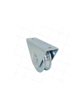 Ruota DI PORTALE CON SUPPORTO DA VITE O Saldare DIAMETRO 80 MM PER RAIL TONDO DI 16 MM ALTEZZA 94 MM CARICO 400 KG - MTSP GR80 16 NF • Caujolle