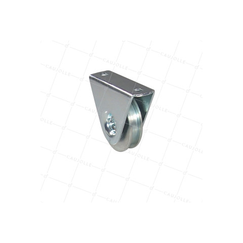 Ruota DI PORTA CON SUPPORTO DA VITARE O Saldare DIAMETRO 80 MM PER RAIL QUADRATO DI 12 MM ALTEZZA 94 MM CARICO 400 KG - MTSP GC80 12 NF • Caujolle