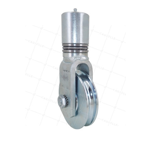 Ruota PER PORTONE A Gola TONDA DIAMETRO 120M CARICO 470 KG - MTSP PIV 120GR • Caujolle