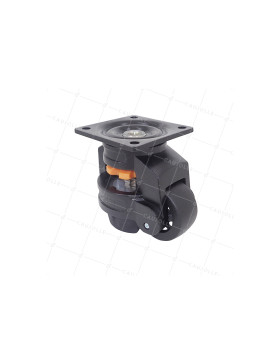 Ruota PIVOTANTE TRASFORMABILE IN PIEDI FISSI ANTI VIBRAZIONI DIAMETRO 62 MM CARICO 500 KG - STABILIZZATORE 62 • Caujolle