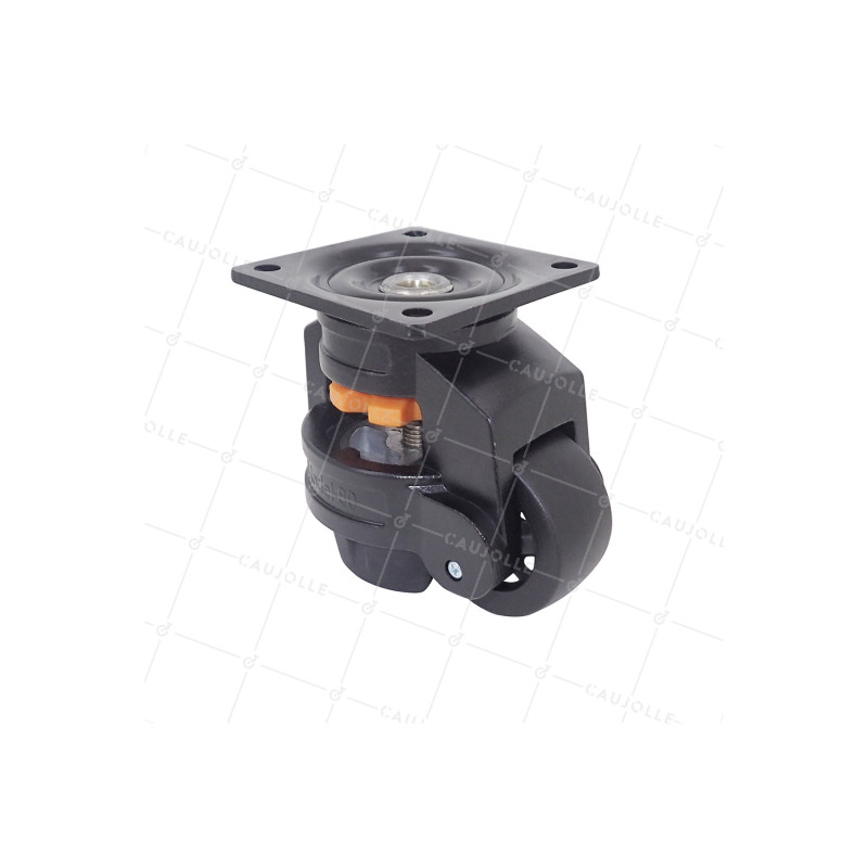Ruota PIVOTANTE TRASFORMABILE IN PIEDI FISSI ANTI VIBRAZIONI DIAMETRO 62 MM CARICO 500 KG - STABILIZZATORE 62