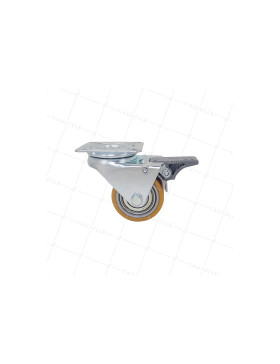 Ruota EXTRA-BASSA A FRENO FORTE CARICO DIAMETRO 50 MM ALTEZZA 72 MM CARICO 150 KG - SURB 50 PAF