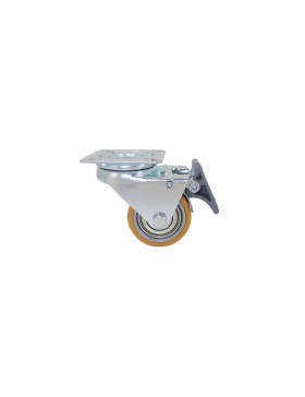 Ruota EXTRA-BASSA A FRENO FORTE CARICO DIAMETRO 50 MM ALTEZZA 72 MM CARICO 150 KG - SURB 50 PAF