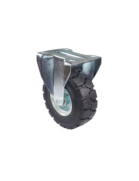 Ruota FISSA IN GOMMA PIENA ULTRA RINFORZATA DIAMETRO 250 MM CARICO 400KG Cuscinetto A SFERE - S21-1 TARMAC