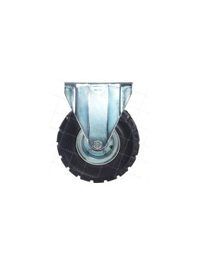Ruota FISSA IN GOMMA PIENA ULTRA RINFORZATA DIAMETRO 250 MM CARICO 400KG Cuscinetto A SFERE - S21-1 TARMAC