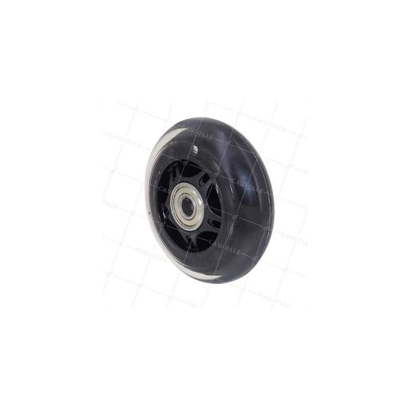 Ruota DI ROLLER DIAMETRO 75 MM CARICO 40 KG ASSE 8 MM - BLACK ROLLER 75