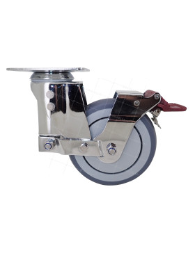 Ruota PIVOTANTE A Piastra A FRENO ANTISHOCK DIAMETRO 125 MM - SUSPENSIONE 125 AF