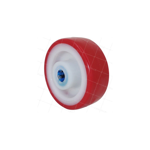 Ruota D'ABRI DI PISCINA NYLON POLIURETANO DIAMETRO 80 MM CARICO 120 KG ASSE 12 MM Cuscinetto INOX • Caujolle