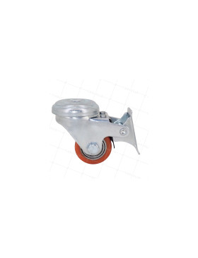 Ruota EXTRA-BASSA FORTE CARICO DIAMETRO 35 MM CARICO 100KG A FISSAGGIO DI 10 MM ALTEZZA 58 MM - SURB 35 OAF