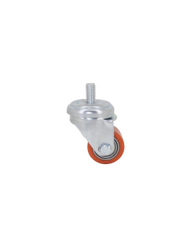 Ruota EXTRA-BASSA FORTE CARICO DIAMETRO 35 MM CARICO 100KG A RASTRELLA FILETTATA DI 10 MM ALTEZZA 58 MM - SURB 35 T
