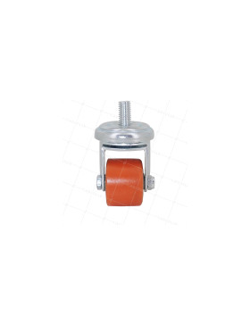 Ruota EXTRA-BASSA FORTE CARICO DIAMETRO 35 MM CARICO 100KG A RASTRELLA FILETTATA DI 10 MM ALTEZZA 58 MM - SURB 35 T