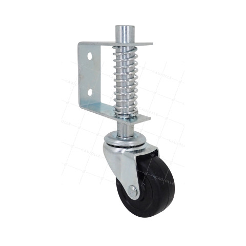 Ruota DI PORTA LEGGERA A Molla DIAMETRO 50 MM CARICO 3.6KG A 6KG CON ESCURSIONE 15MM • Caujolle