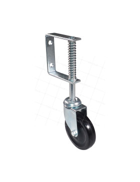 Ruota DI PORTALE LEGGERA A Molla PIVOTANTE DIAMETRO 100 MM CON 47 MM DI CORSO CARICO 6.3KG A 12KG • Caujolle